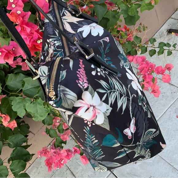 Kate Spade Wilson Road Botanical Alyse Flower Tote Bag EUC Shoulder Nylon Bag - Picture 11 of 14